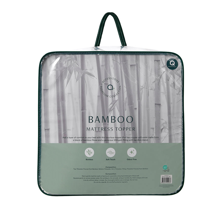 Bamboo 1200GSM Mega Fitted Mattress Topper Range