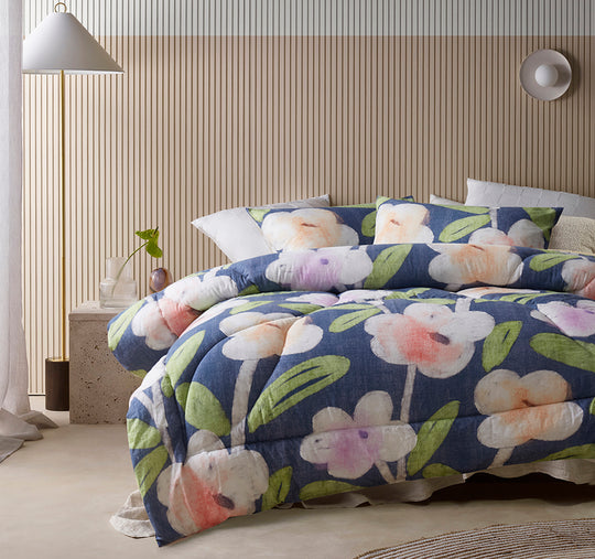 Bella Comforter Set Range Blue
