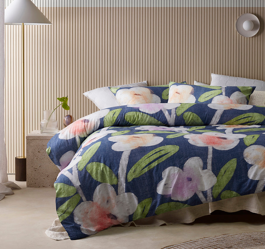Bella Quilt Cover Set Range Blue