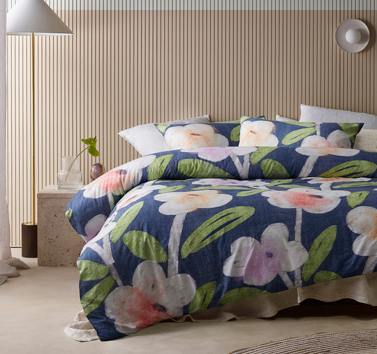 Bella Quilt Cover Set Range Blue