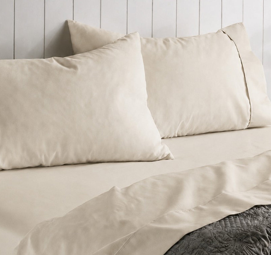 Belle 500TC Cotton Sateen Sheet Set Range Desert Sand