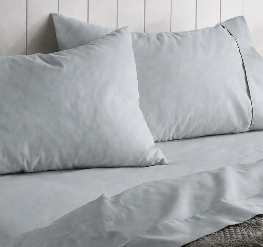 Belle 500TC Cotton Sateen Sheet Set Range Ocean Mist