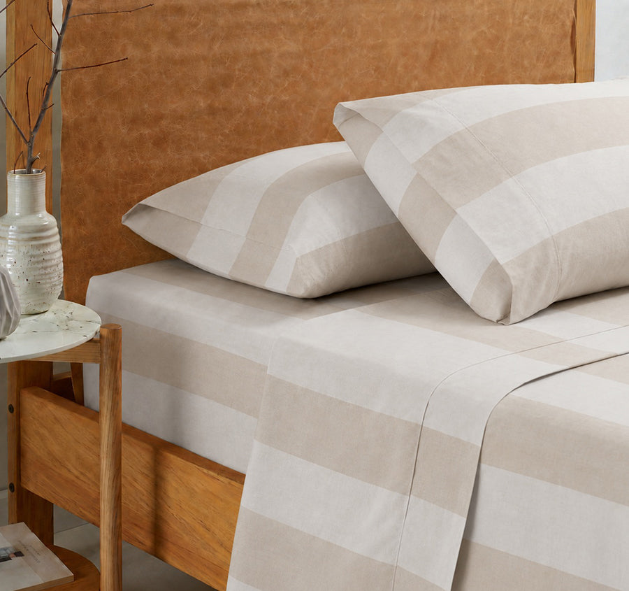Blair Stripe Sheet Set Range Natural