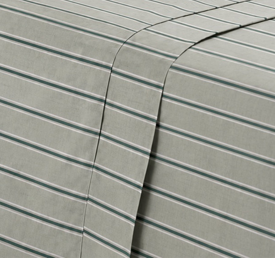 Blair Stripe Sheet Set Range Sage