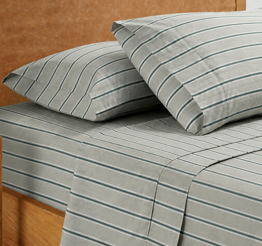 Blair Stripe Sheet Set Range Sage