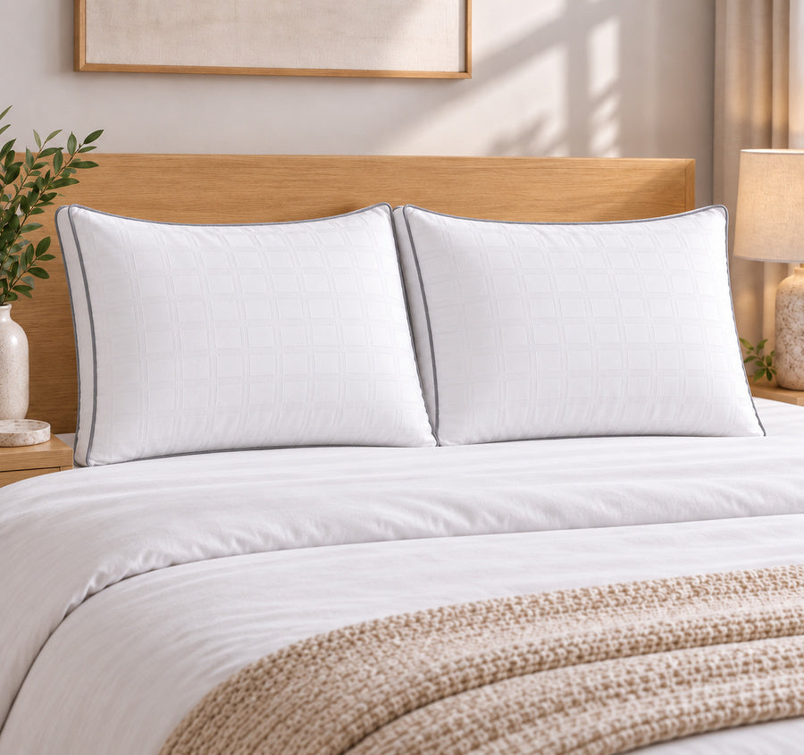 Deluxe Hotel 2 Pack 1000g High and Soft Standard Pillow