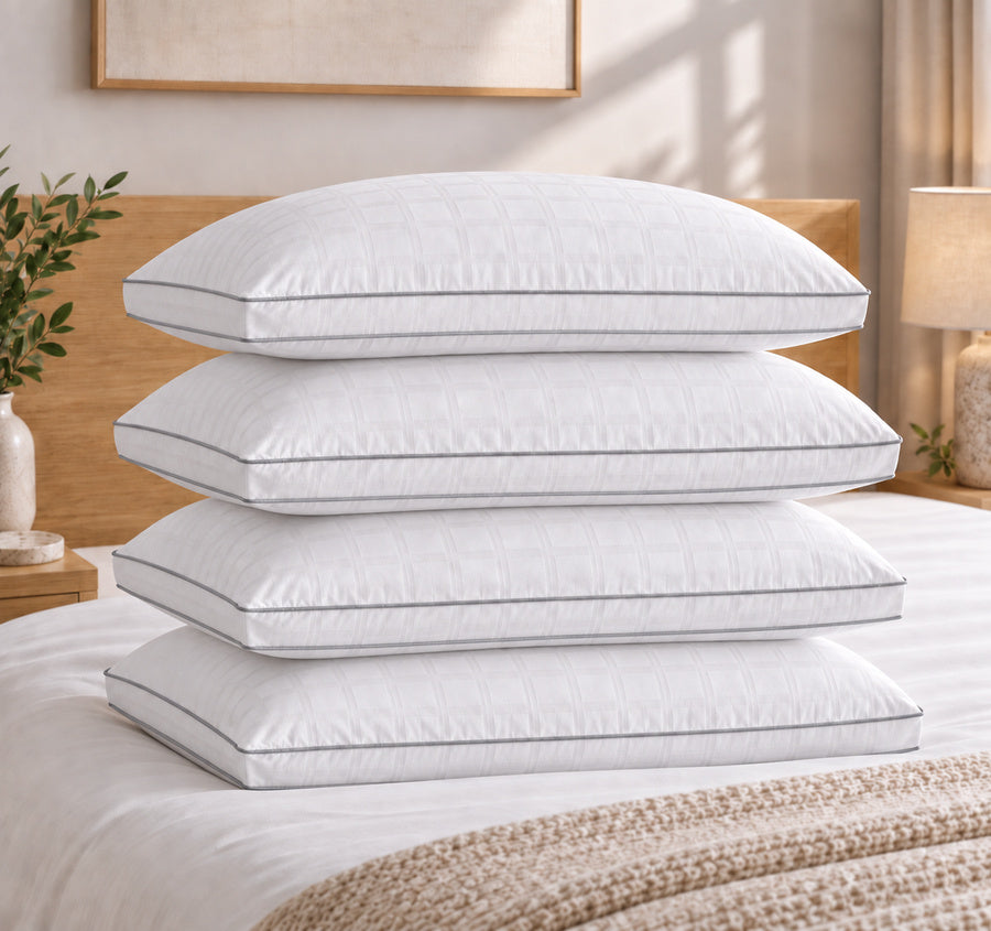 Deluxe Hotel 4 Pack 1000g High and Soft Standard Pillow