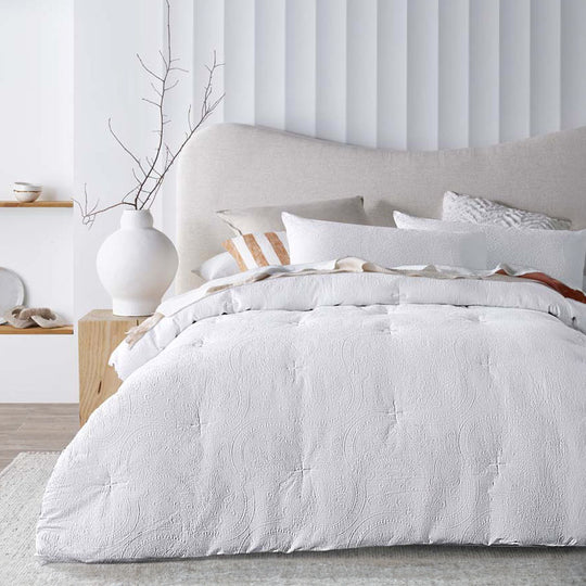 Elma Comforter Set Range White