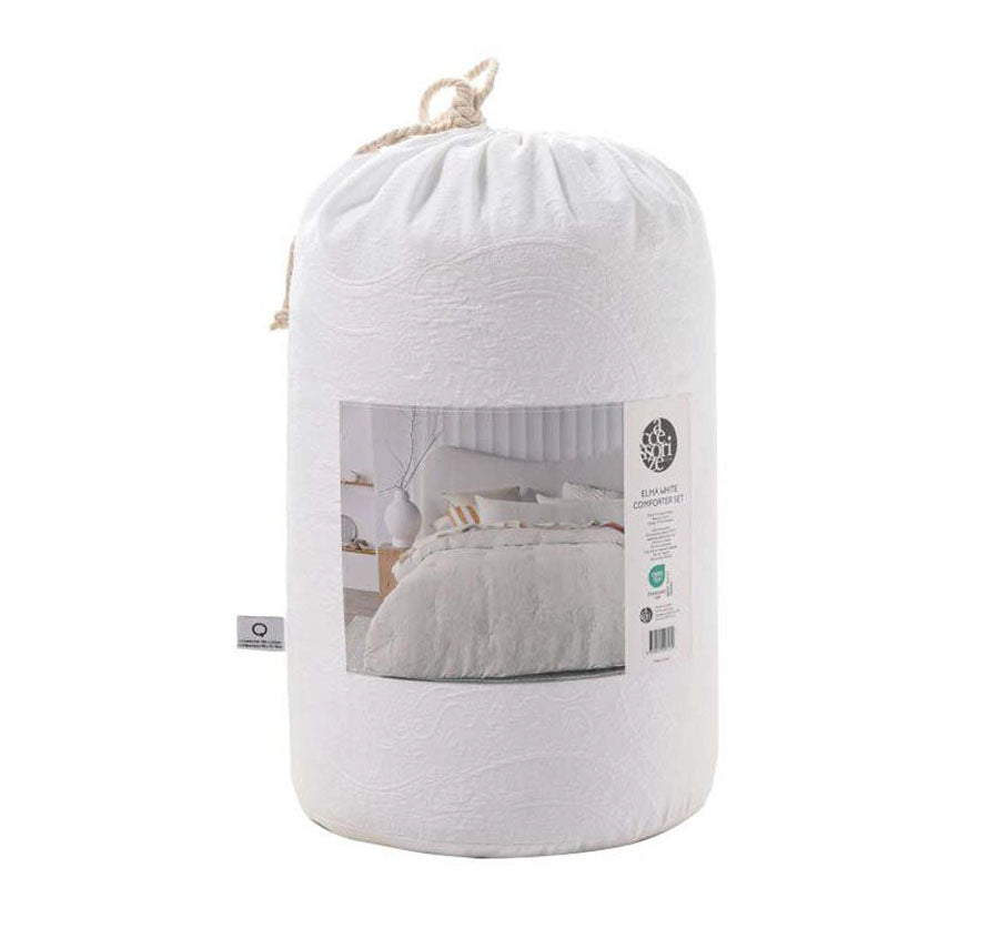 Elma Comforter Set Range White