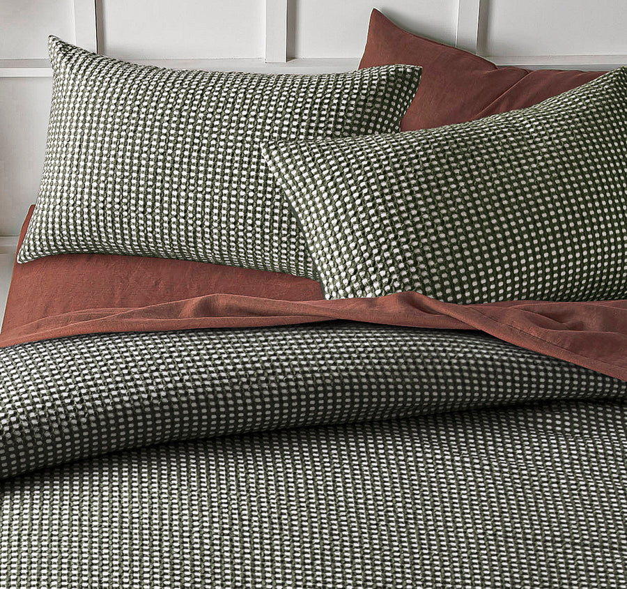 Hokey Pokey Quilt Cover Set Range Green