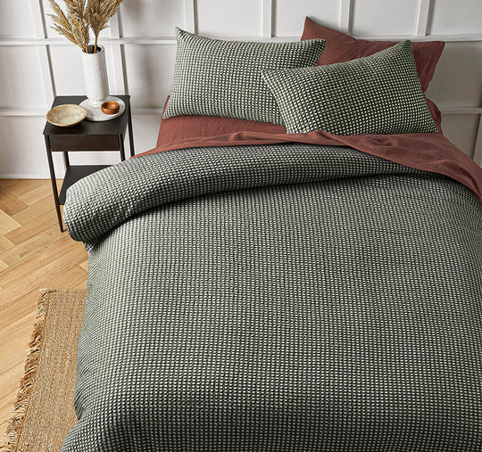 Hokey Pokey Quilt Cover Set Range Green