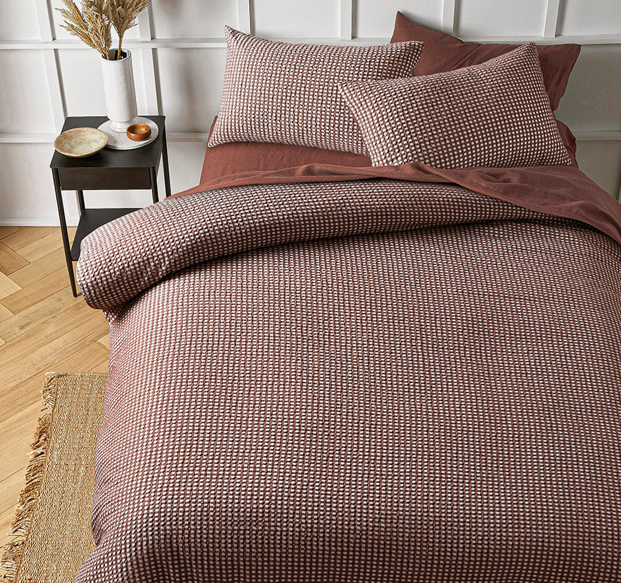 Hokey Pokey Quilt Cover Set Range Tobacco