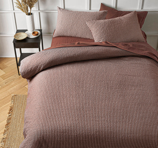 Hokey Pokey Quilt Cover Set Range Tobacco