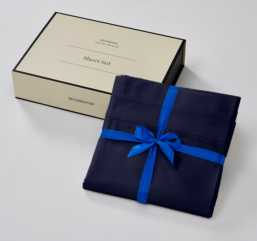 Hotel Egyptian Cotton 700TC Mega Sheet Set Range Navy