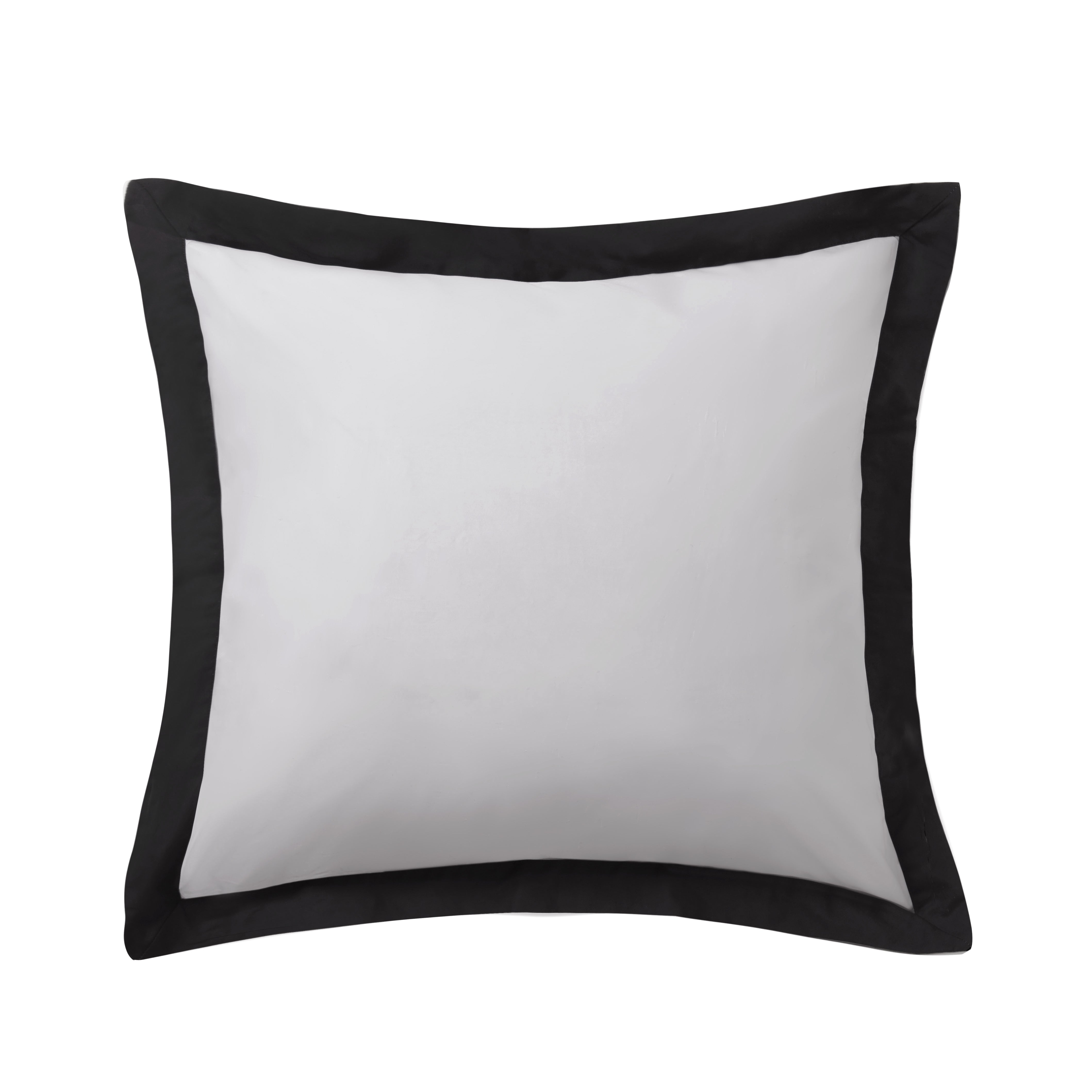 Hotel Deluxe European Tailored Pillowcase Grey and Black