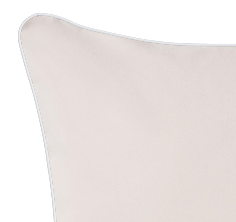 Hotel Deluxe European Pillowcase Natural and White