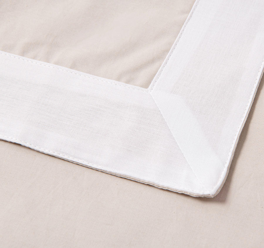 Hotel Deluxe Tailored Quilt Cover Set Range Natural and White