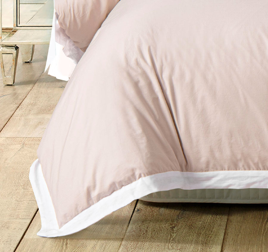 Hotel Deluxe Tailored Quilt Cover Set Range Natural and White