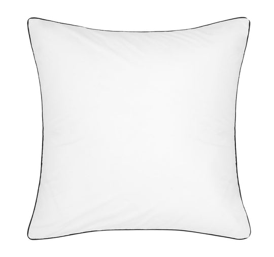 Hotel Deluxe European Pillowcase White and Black