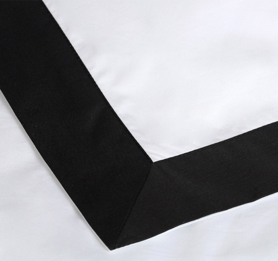 Hotel Deluxe Tailored Quilt Cover Set Range White and Black