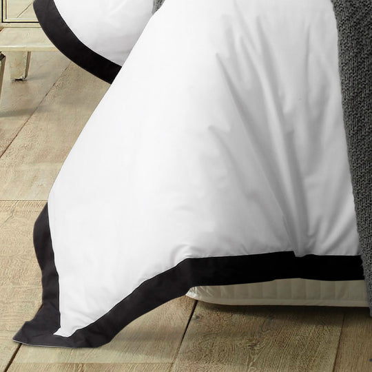 Hotel Deluxe Tailored Quilt Cover Set Range White and Black