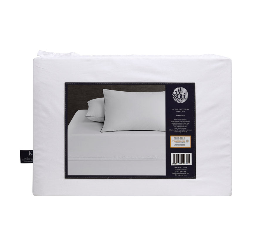 Hotel Deluxe Mega Sheet Set Range White and Black