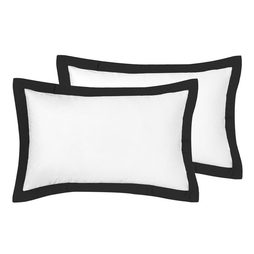 Monarch Standard Pillowcase Set in Black White