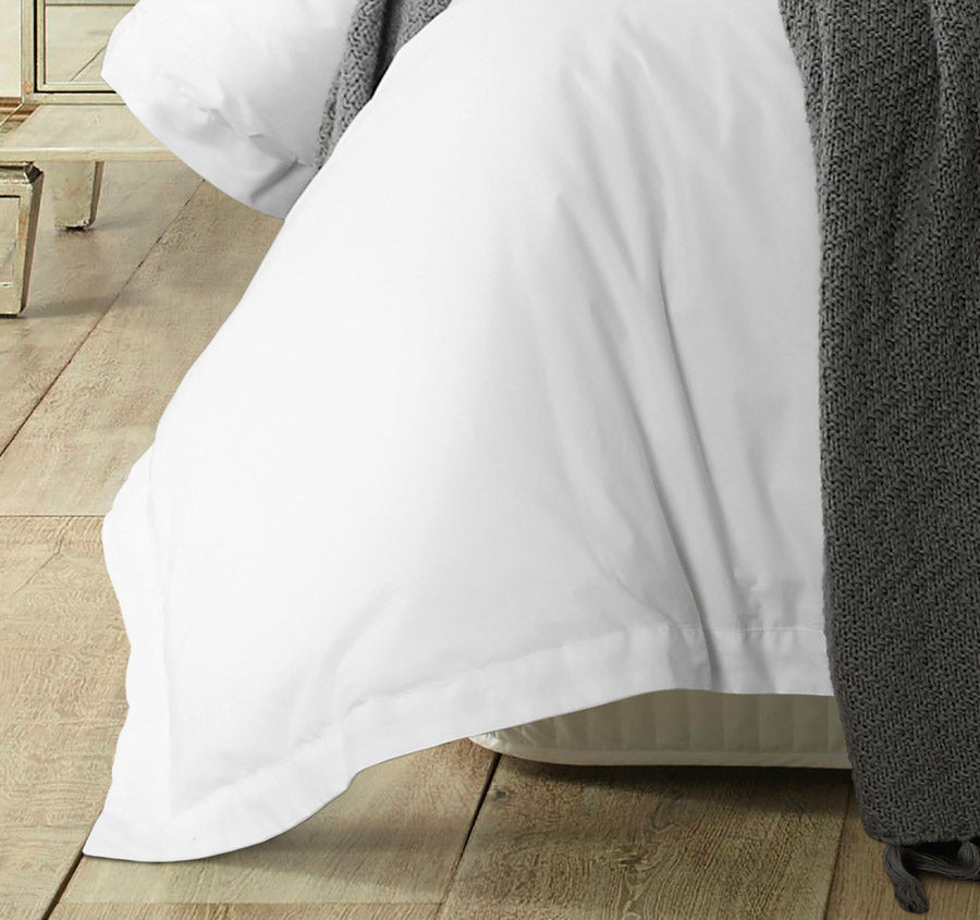 Hotel Deluxe Tailored Quilt Cover Set Range White