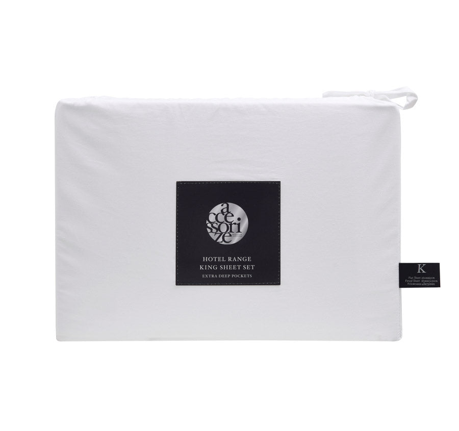 Hotel Deluxe Mega Sheet Set Range White
