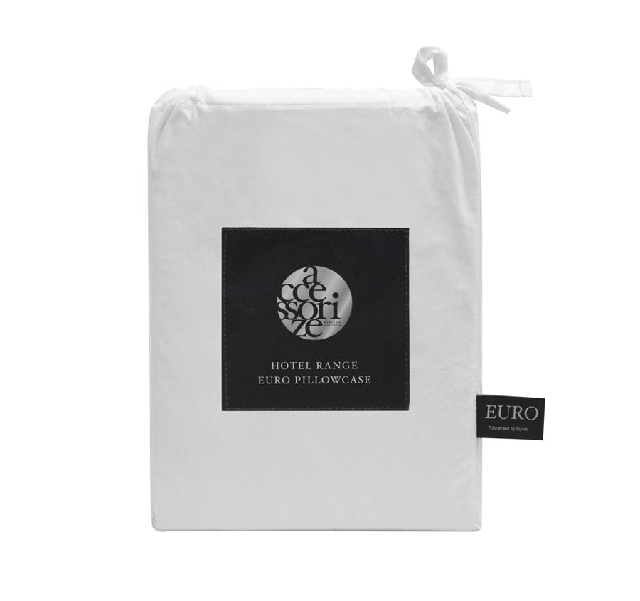 Hotel Deluxe European Tailored Pillowcase Pair White