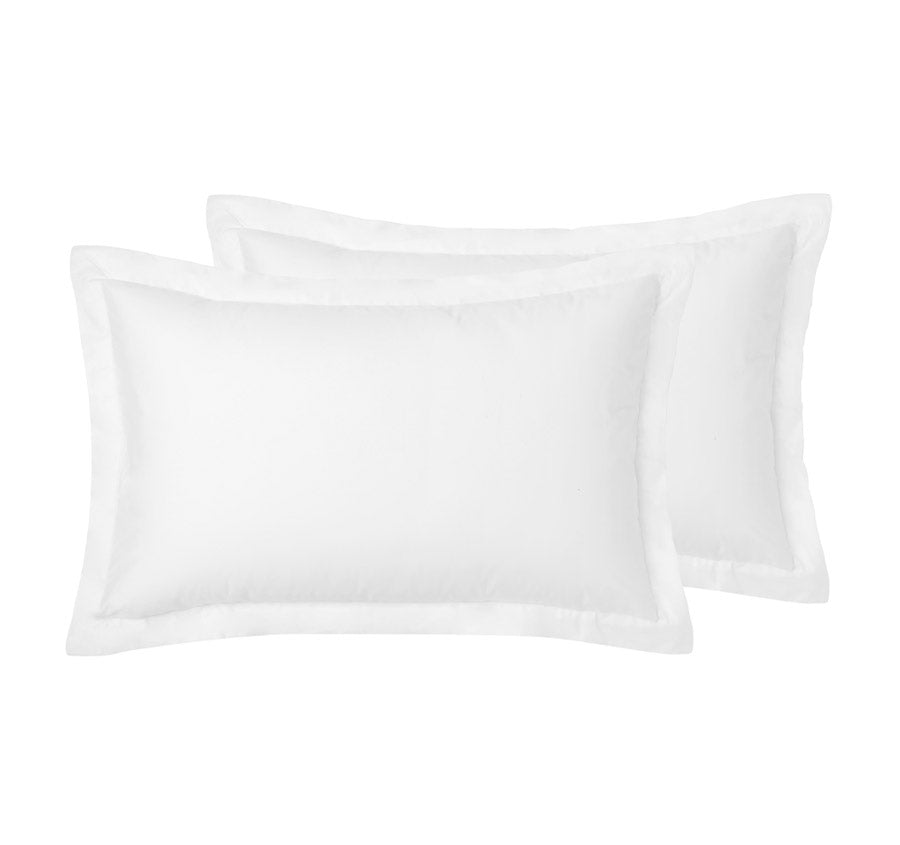 Hotel Deluxe Standard Tailored Pillowcase Pair White