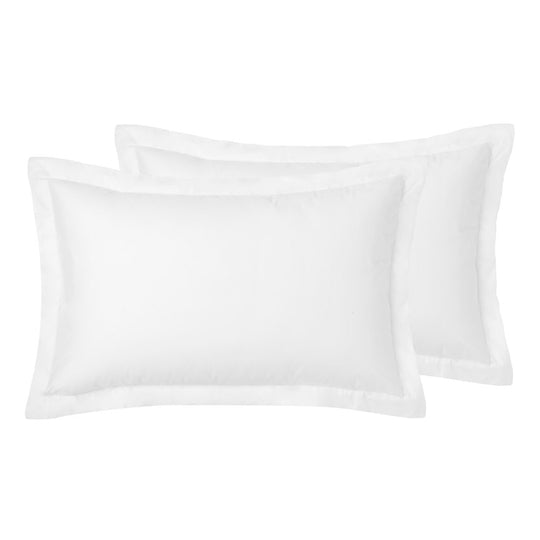 Hotel Deluxe Standard Tailored Pillowcase Pair White