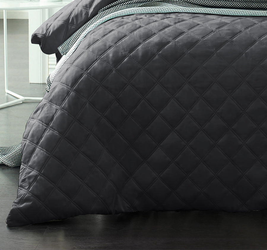 Madison Quilt Cover Set Range Charcoal