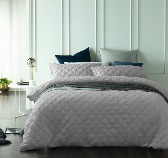 Madison 400TC Bamboo Cotton Quilt Cover Set Range Grey