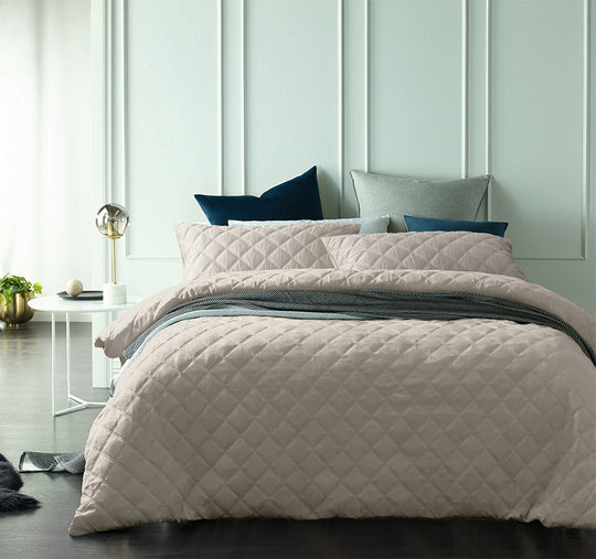 Madison 400TC Bamboo Cotton Quilt Cover Set Range Stone