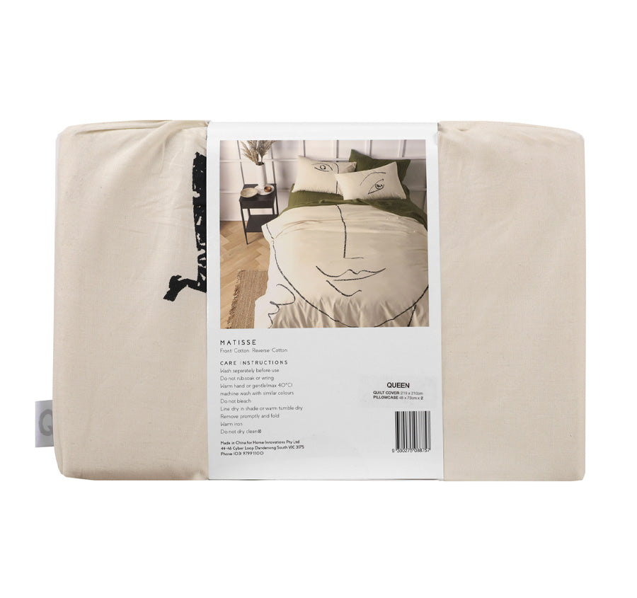 Matisse Quilt Cover Set Range Natural
