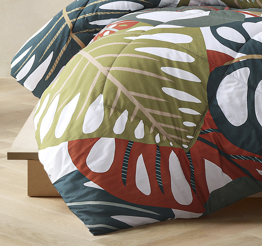 Monstera Comforter Set Range Multi