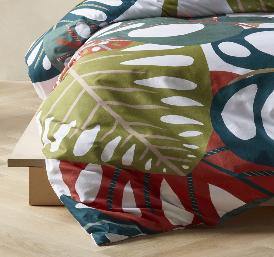 Monstera Quilt Cover Set Range Multi