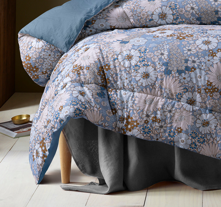 Rainbow Garden Comforter Set Range Blue