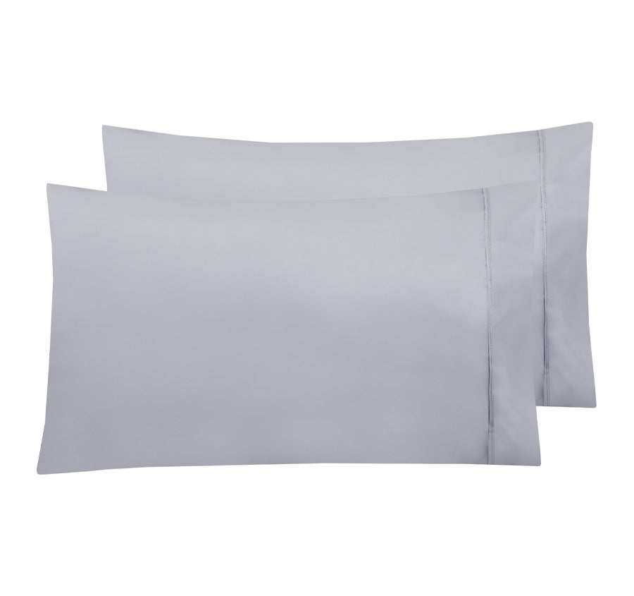 Satin Standard Pillowcase Pair Silver