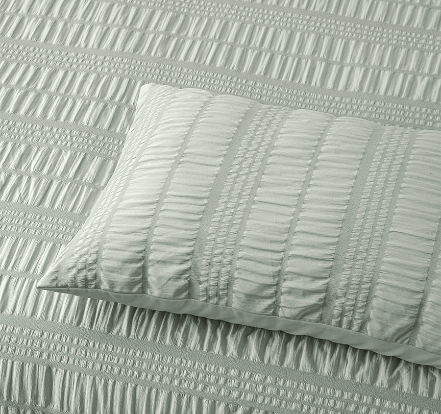 Seersucker Comforter Set Range Sage
