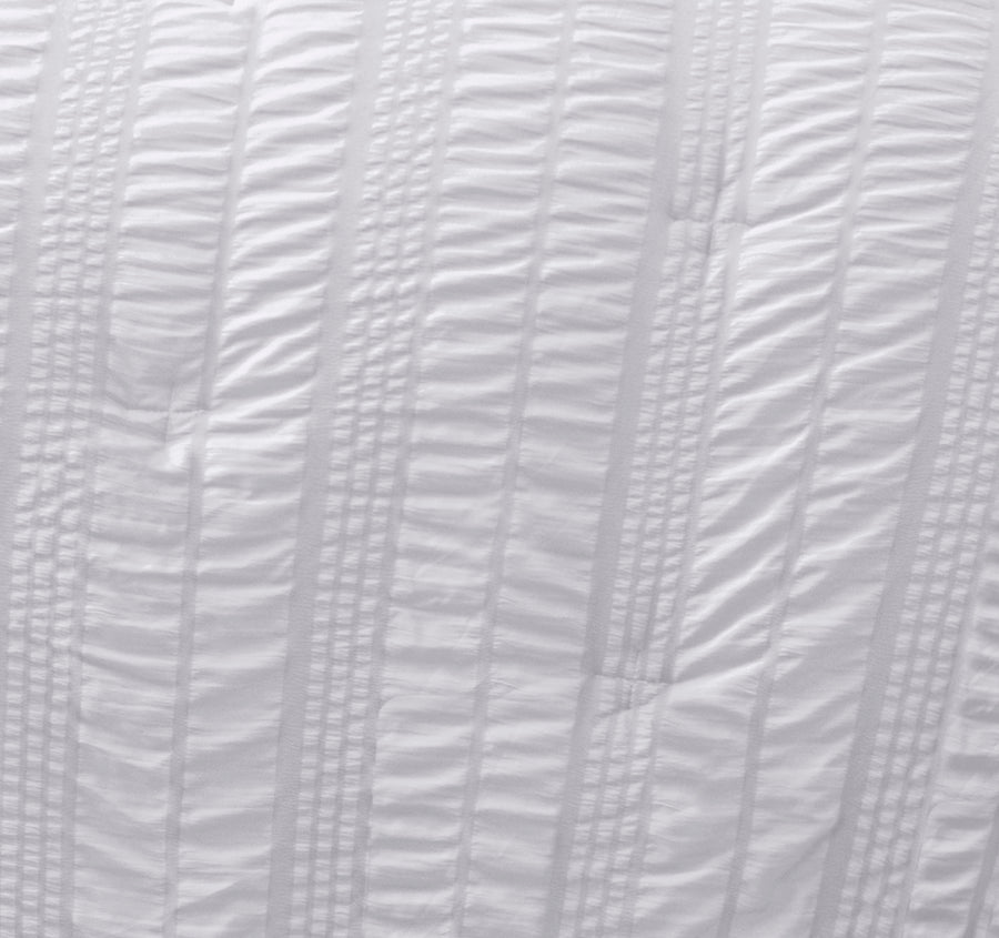 Seersucker Comforter Set Range White