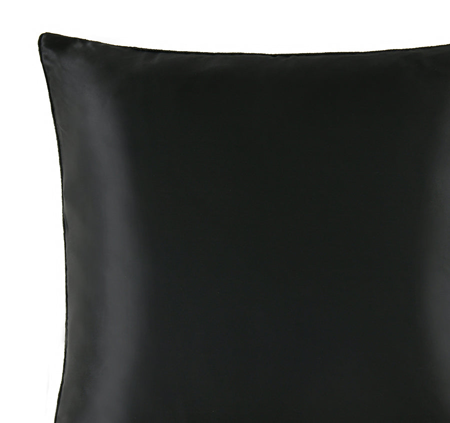 Silk European Pillowcase Black