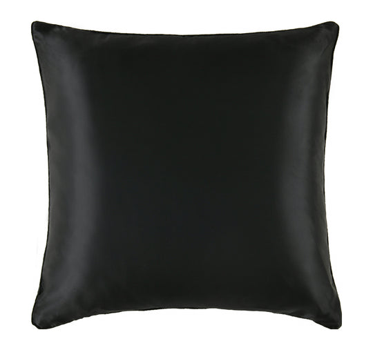 Silk European Pillowcase Black