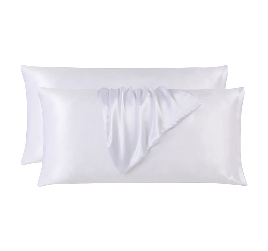 Silk King Pillowcase Pair White