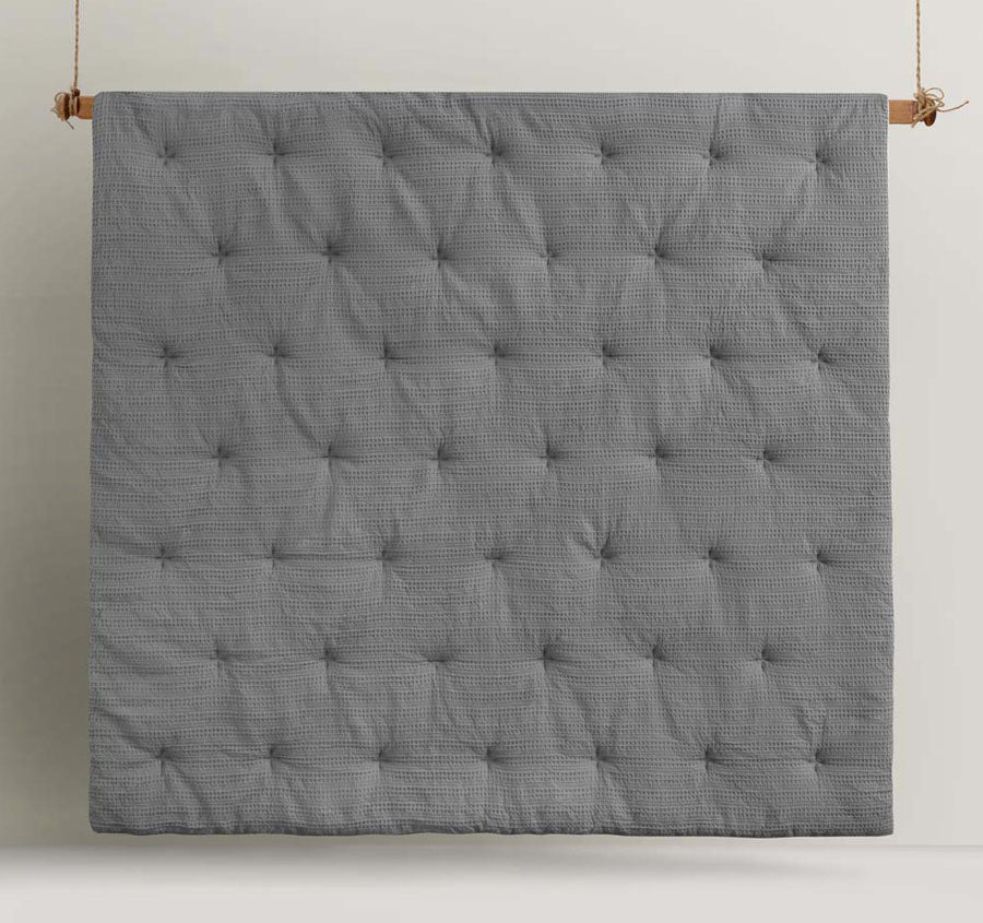 Soho Waffle Comforter Set Range Dark Grey