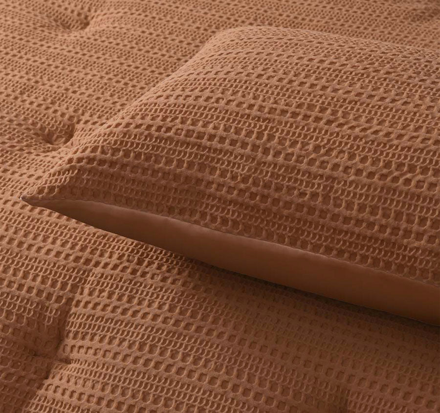 Soho Waffle Comforter Set Range Tobacco