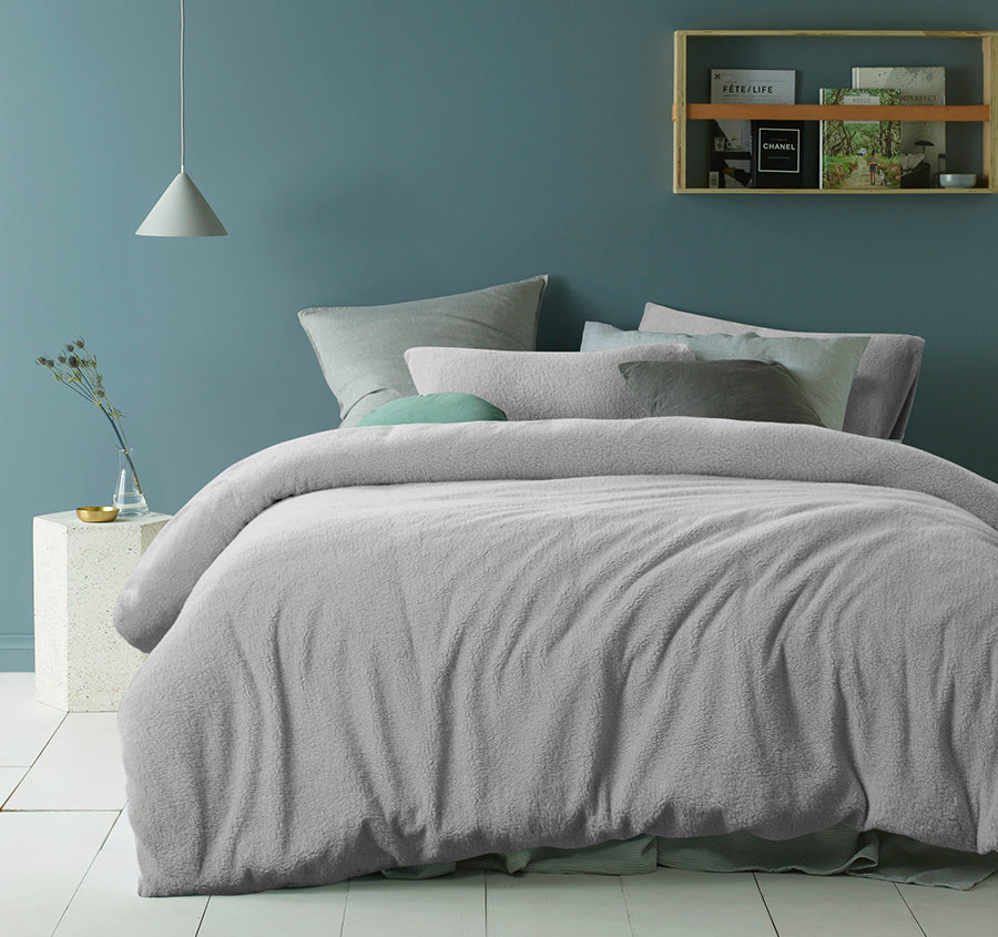 Teddy Quilt Cover Set Range Grey