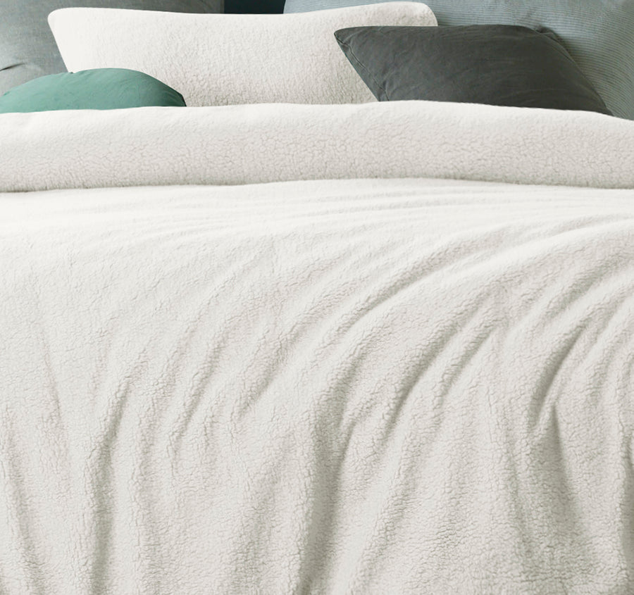 Teddy Quilt Cover Set Range White