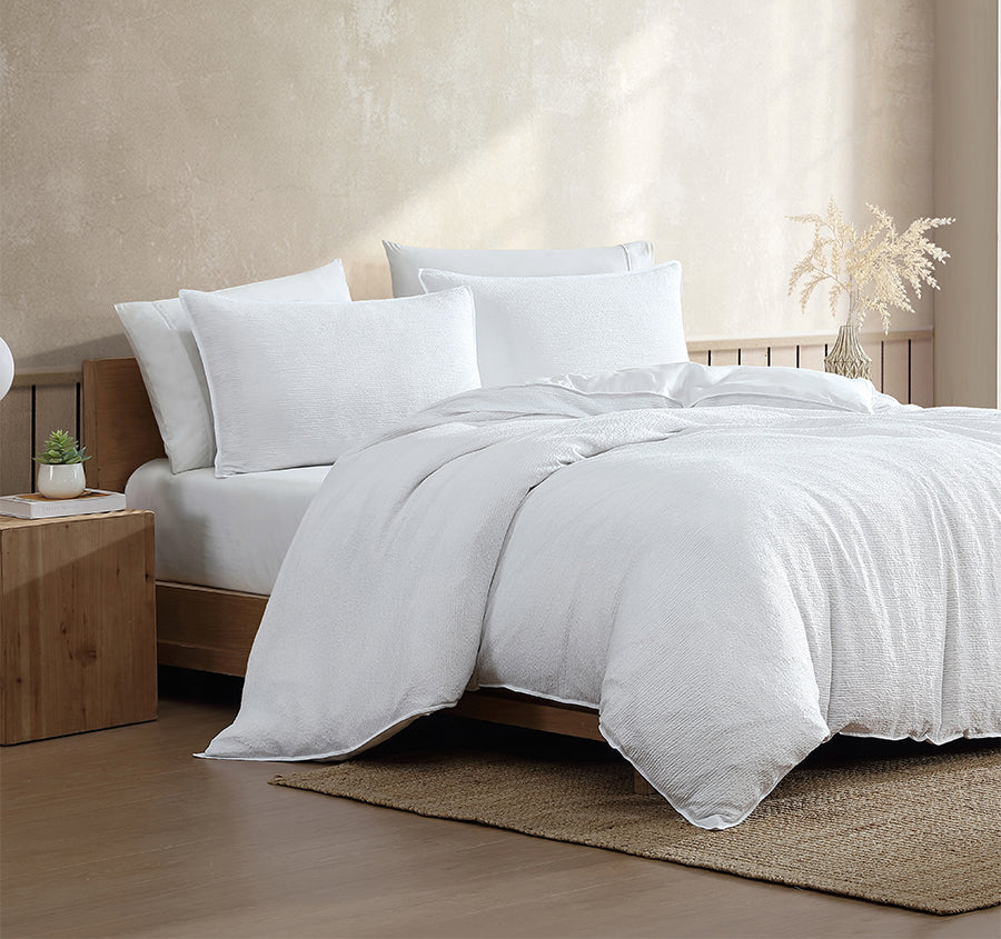 Boardwalk Quilt Cover Set Range White